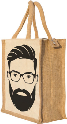 

Nisol Beard & Specs Man Waterproof Lunch Bag(Beige, 12 inch)