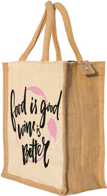 

Nisol Food Is Good Waterproof Lunch Bag(Beige, 12 inch)