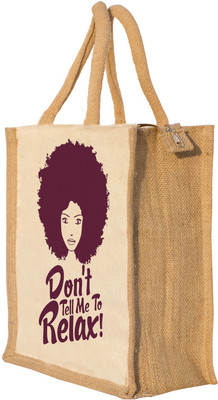

Nisol Don’t Tell me to Relax Waterproof Lunch Bag(Beige, 12 inch)