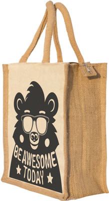 

Nisol Be Awesome Bear Waterproof Lunch Bag(Beige, 12 inch)
