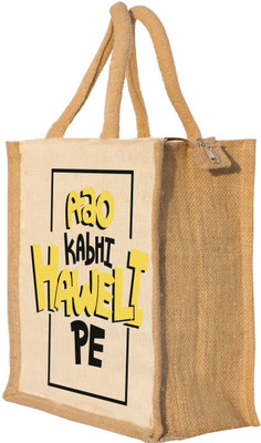 

Nisol Aao Kabhi Haveli Pe Waterproof Lunch Bag(Beige, 12 inch)