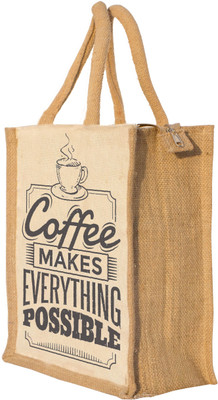 

Nisol Coffee Makes Possible Waterproof Lunch Bag(Beige, 12 inch)