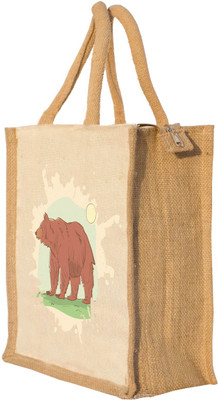 

Nisol Bear Waterproof Lunch Bag(Beige, 12 inch)