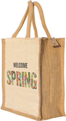 

Nisol Welcome Spring Waterproof Lunch Bag(Beige, 12 inch)