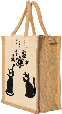 

Nisol Cute Cats Waterproof Lunch Bag(Beige, 12 inch)