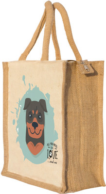 

Nisol Cute Dog Waterproof Lunch Bag(Beige, 12 inch)