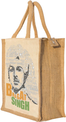 

Nisol Bhagat Singh Conversational Portrait Waterproof Lunch Bag(Beige, 12 inch)