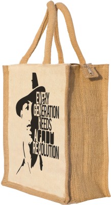 

Nisol Every Generation Needs a Faadu Revolution Bhagat Singh Waterproof Lunch Bag(Beige, 12 inch)