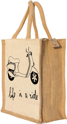 

Nisol Life is a Ride Waterproof Lunch Bag(Beige, 12 inch)