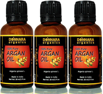 

Donnara Organics 100% Pure Argan oil- Natural & Undiluted Combo pack of 3 bottles of 30 ml(90 ml)(90 ml)