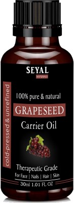 

Seyal Grape Seed Oil 100% Pure & Natural, Therapeutic Grade Organic Cold Pressed, For Face, Nails, Hair & Skin(30 ml)