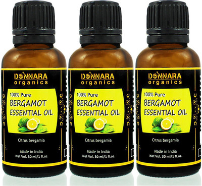 

Donnara Organics 100% Pure Bergamot Essential oil- Natural & Undiluted Combo pack of 3 bottles of 30 ml(90 ml)(90 ml)