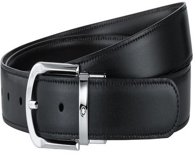 

NIRYAT INTERNATIONAL Men Black Genuine Leather Belt