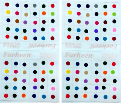 Farheen MATCHING PLAZA FOREHEAD Multicolor Bindis(INDIAN FANCY BINDI)