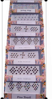 

fine touch BINDI Suitable for Women- Set of 7 Multicolor Bindis(Bridal Bindi)