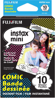 

Fujifilm Comic Instax Mini 10 Sheet Pack Film Roll(Yes 800 ISO Pack of 10)