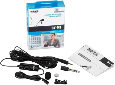 

Boya Omnidirectional Lavalier Condenser Microphone with 20ft Audio Cable- for DSLRs,Camcorders,Video Cameras Camera Microphone