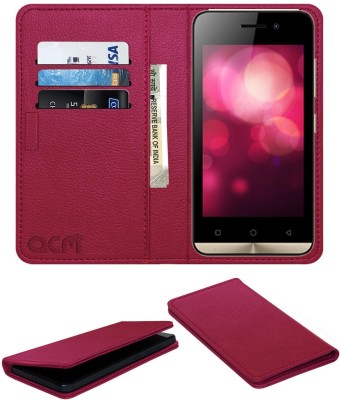 ACM Flip Cover for Itel Wish A11(Pink, Cases with Holder, Pack of: 1)
