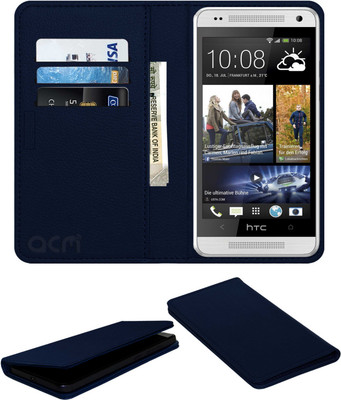 ACM Flip Cover for Htc One Mini M4(Blue, Cases with Holder, Pack of: 1)