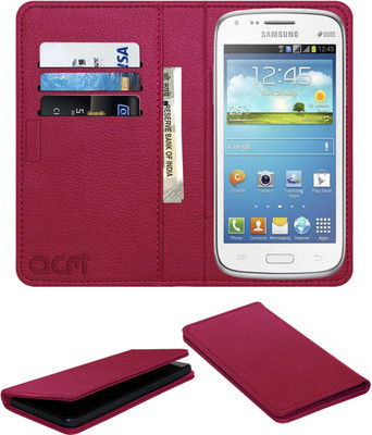 ACM Flip Cover for Samsung Galaxy Core(Pink, Cases with Holder)
