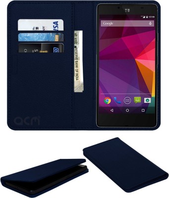 ACM Flip Cover for Yu Yunique(Blue, Cases with Holder, Pack of: 1)