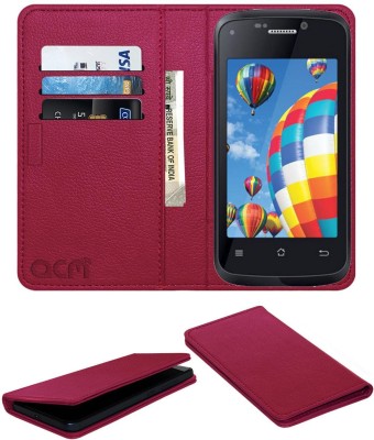 ACM Flip Cover for Iball Andi 3.5kke Plus(Pink, Cases with Holder, Pack of: 1)