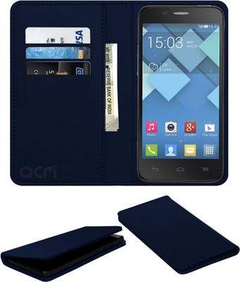 ACM Flip Cover for Alcatel Onetouch Idol Mini 6012d(Blue, Cases with Holder, Pack of: 1)