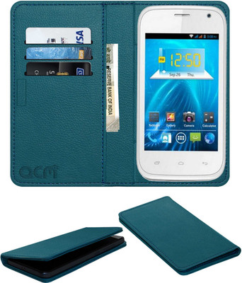 ACM Flip Cover for Spice Smart Flo Ivory 2 Mi-423(Blue, Cases with Holder)