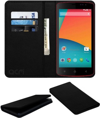 ACM Flip Cover for Spice Stellar Mi-507(Black, Cases with Holder, Pack of: 1)