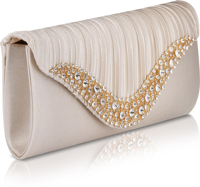 

Bonito Party Beige, White Clutch