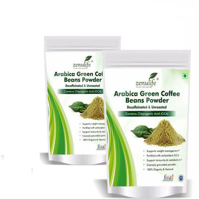 

Zenulife Green Coffee Beans Organic Powder for Weight Loss - 100% Pure, Unroasted, Arabica AAA+ - 800g (Pack of 2 ) Instant Coffee 800 g(Pack of 2)