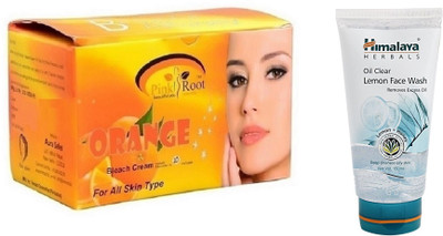 

Pink Root ORANGE BLEACH 250G WITH HIMALAYA LEMON FACE WASH(Set of 2)