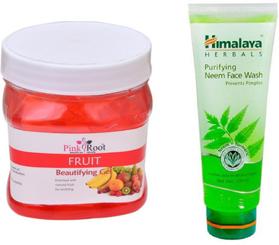

Pink Root FRUIT GEL 500ML WITH HIMALAYA NEEM FACE WASH(Set of 2)