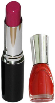

Bigwig pink creamy lipsticks with nail paint(Set of 1)