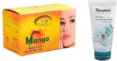 

Pink Root MANGO BLEACH 250G WITH HIMALAYA LEMON FACE WASH(Set of 2)