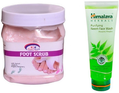 

Pink Root FOOT SCRUB 500ML WITH HIMALAYA NEEM FACE WASH(Set of 2)