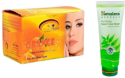 

Pink Root ORANGE BLEACH 250G WITH HIMALAYA NEEM FACE WASH(Set of 2)