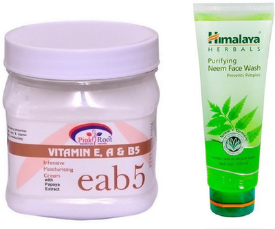 

Pink Root VITAMIN EAB5 CREAM 500ML WITH HIMALAYA NEEM FACE WASH(Set of 2)