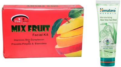 

Pink Root MIX FRUIT KIT 83G WITH HIMALAYA ALOE VERA FACE WASH(Set of 2)
