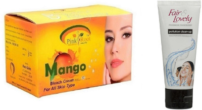 

Pink Root MANGO BLEACH 250G WITH FAIR & LOVELY INSTANT GLOW CLEAN-UP FACE WASH(Set of 2)