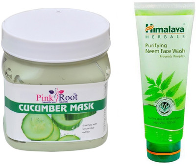 

Pink Root CUCUMBER MASK 500ML WITH HIMALAYA NEEM FACE WASH(Set of 2)