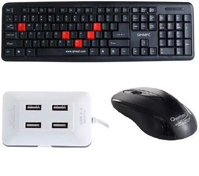 

Hi-Tech 7403/232B Wired USB Mouse, Keyboard & USB 4 Port Hub Combo Combo Set