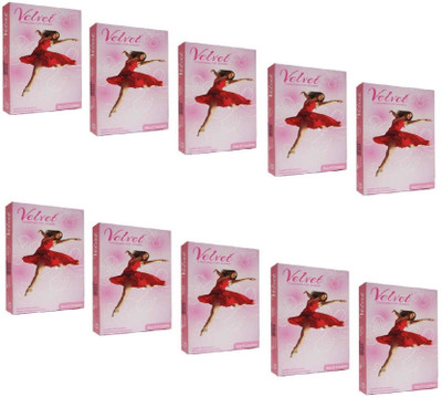 Moods Velvet Women/Female Initiated Contraception Lubricated Protection With Pleasure 3x10=30 (Concealed/Confidential Packaging) Condom(Set of 10, 30S)