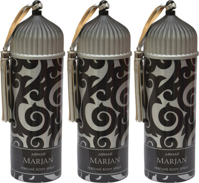 

Armaf Marjan 3 Grey Body Spray - For Men & Women(600 ml, Pack of 3)