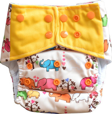 

kiddiehug Pocket diaper 0-2 year Yellow (Jumbo Love) - New Born(8 Pieces)