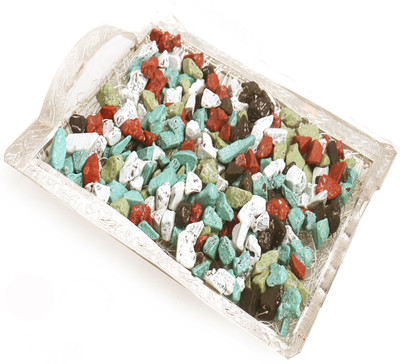 

Ghasitaram Gifts Chocolates- Silver Mesh Stone Chocolate Tray Combo(2)