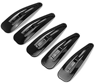 KashQueen Clip Metal Black Small Size 12Pcs. (6Pair) Hair Clip(Black)