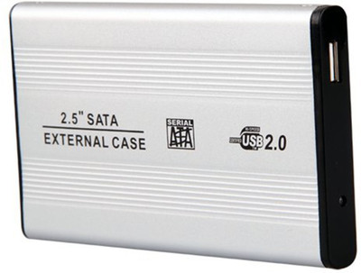

TechGear 2.5 inch Sata Casing 2.0 (For Laptop Sata Hard Disk) 2.5 External Hard Drive enclosure(For Laptop Sata Hard Disk, Silver)