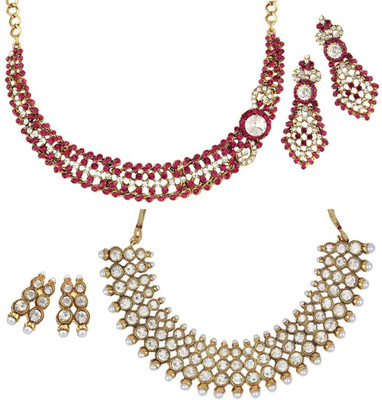 Jewels Capital Alloy Gold-plated Multicolor Jewellery Set(Pack of 1)