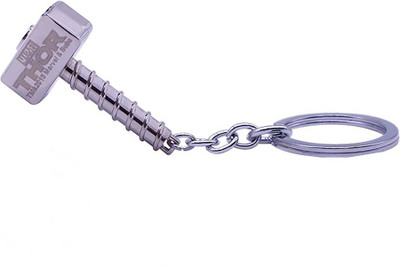 NeoTask Marvel Avengers Thor Cool Silver Metal Hammer Key Chain